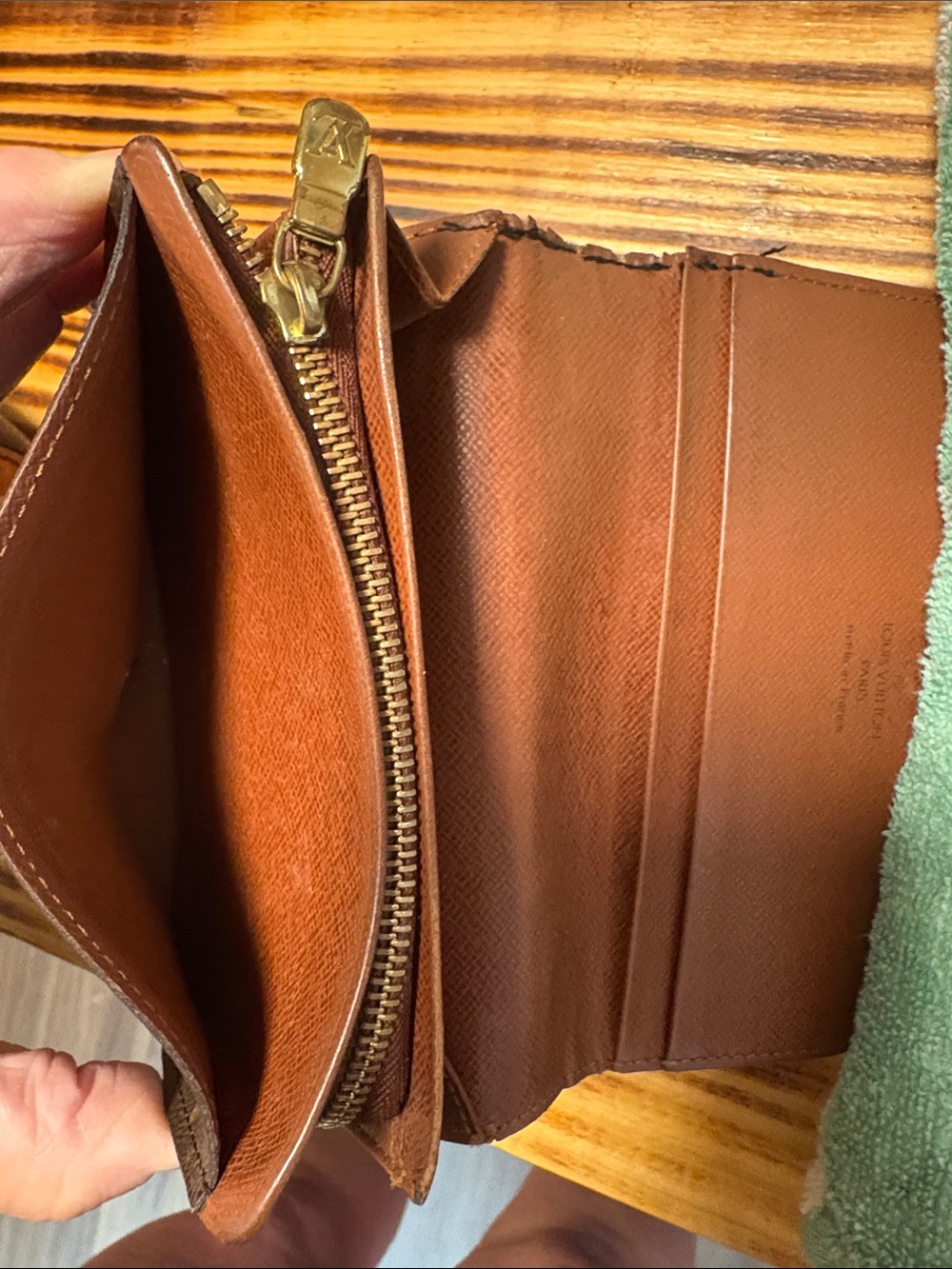 Louis Vuitton Dark Brown Monogram Canvas Bi-Fold Wallet with Gold Snap - Picture 4 of 12